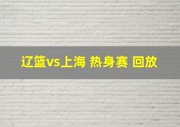 辽篮vs上海 热身赛 回放